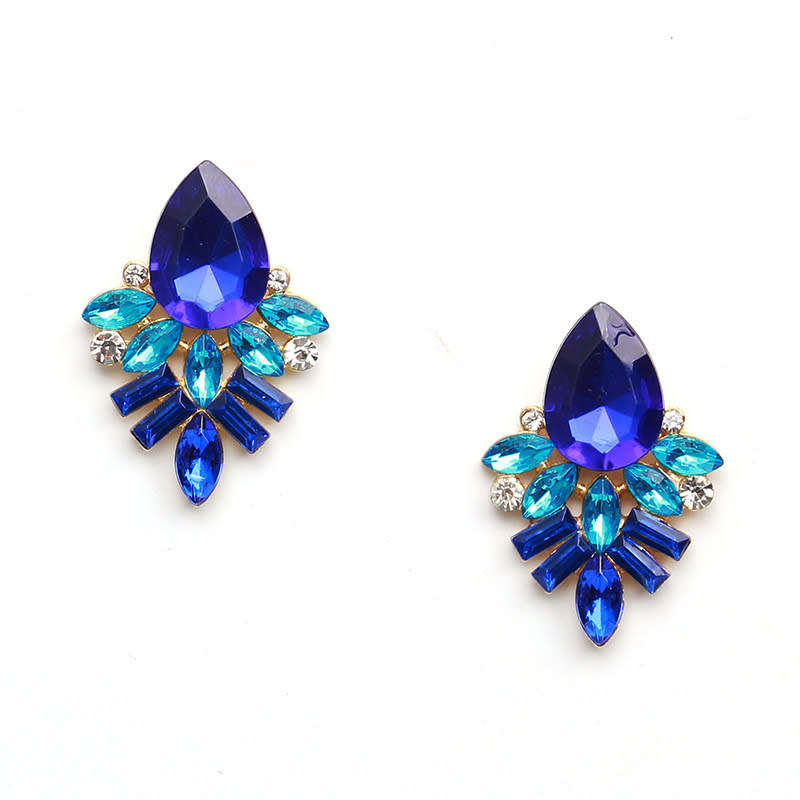 Blue Crystal Earrings