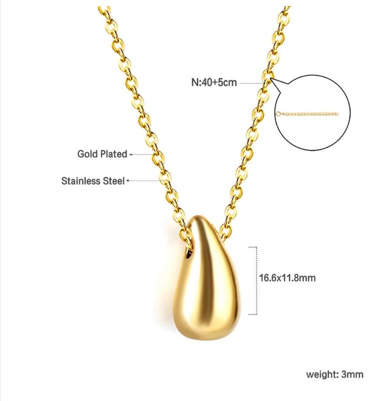 Water /Tear Drop Pendant Necklace