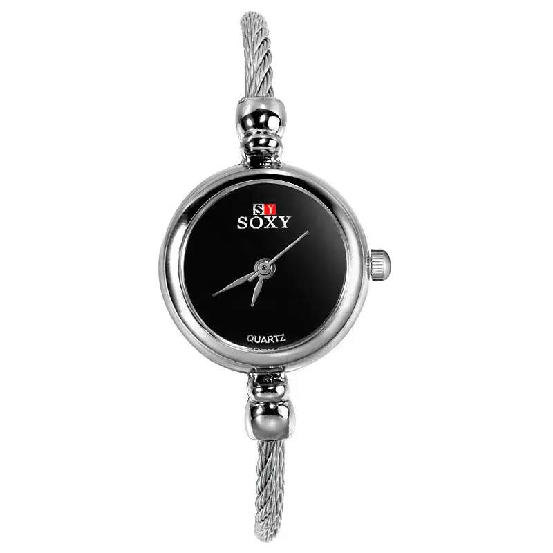 Women`s Watch Stainless Steel Bangle Bracelet Quatz Watch