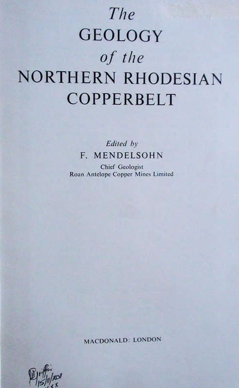 The Geology of the Northern Rhodesian Copperbelt - 1961