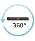 LOGITECH CLIP ON LAPTOP SPEAKER WITH 360 DEGREE SOUND