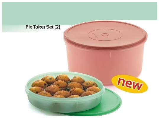 Tupperware's LIFETIME GUARANTEE Pie Taker Set