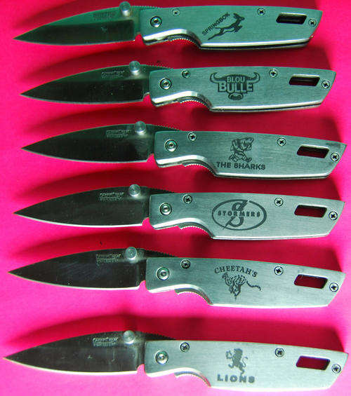 GORTEX  SA RUGBY POCKET KNIVES BID FOR THE ONE YOU WANT