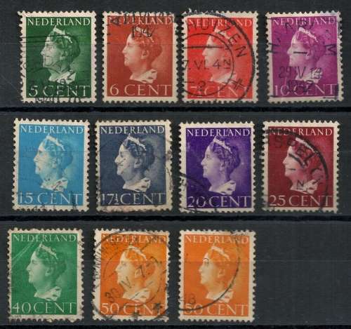NEDERLAND QUEEN WILHELMA X11 STAMPS