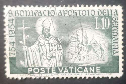Vatican 1955 The 1200 Anniversary of the Murder of Sct. Bonnifatius