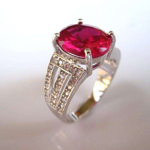 Natural Colorful Crystal Gem 925 Solid Sterling silver, plated with white gold