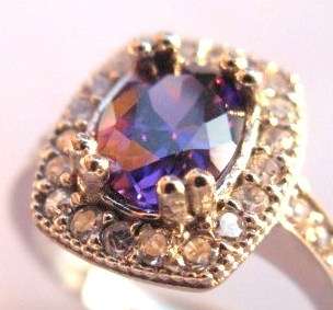 Amethyst and topaz set in 925 SOLID STERLING SILVER size 7.25