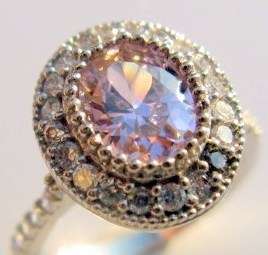 Lilac amethyst and topaz set in 925 SOLID STERLING SILVER  size 7.25