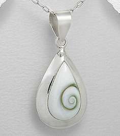 Gorgeous Sterling silver and shell pendant