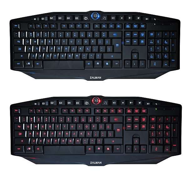 Zalman ZM-K400G Blue/Red LED USB Gaming Keyboard (Programmable Keys, No Reserve)