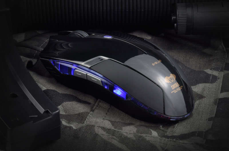 E-BLUE Cobra Pro Gaming Mouse (Blue LED, Adjustable DPI 600-2400, Macro Keys) (No Reserve)