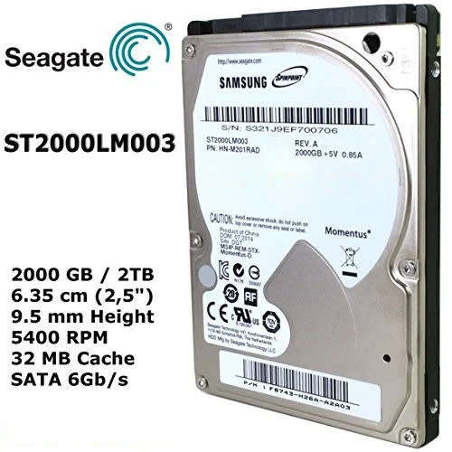 Seagate Spinpoint 2TB 2.5` HDD for sale (ST2000LM003)