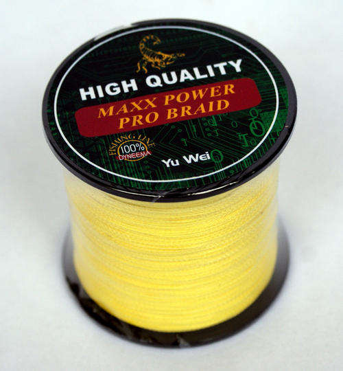 MAXX POWER PRO BRAID 20LB - 40LB - 18kg - 100m - 0.32mm YELLOW