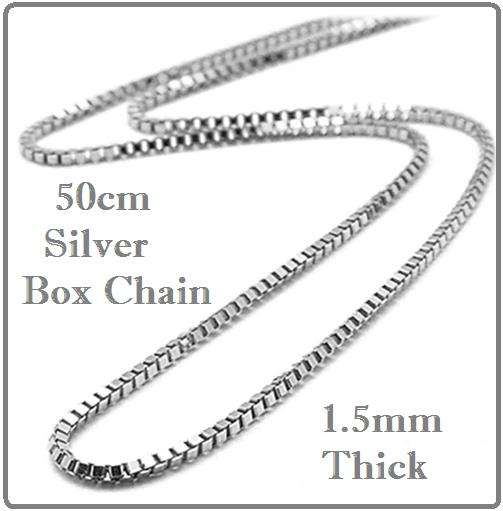 Exquisite 1.5mm Thick 925 STERLING SILVER BOX Chain - 45cm - 18" Long