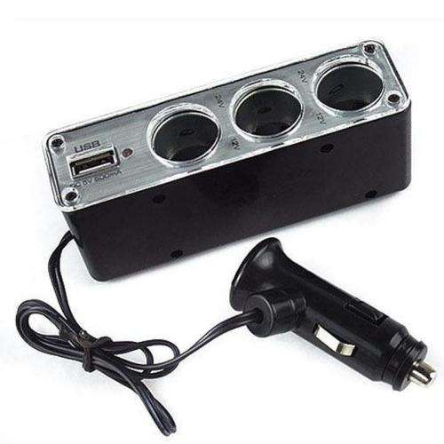 Car USB Triple Socket Car Charger