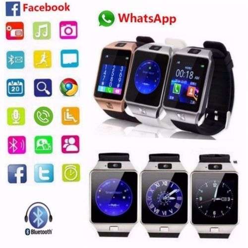 DZ09 Smart Watch SIM Slot For Android IOS ***BLACK***