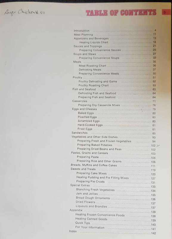 National Microwave Variable Power Cook Book