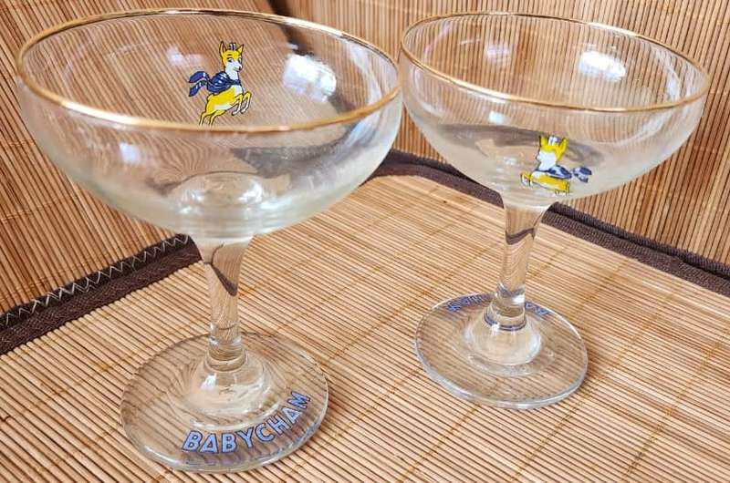 Set of 2 Vintage  Baby Cham Glasses