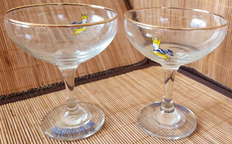 Set of 2 Vintage  Baby Cham Glasses