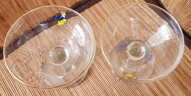 Set of 2 Vintage  Baby Cham Glasses