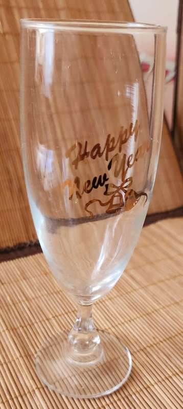 Happy New Year Champagne Glass