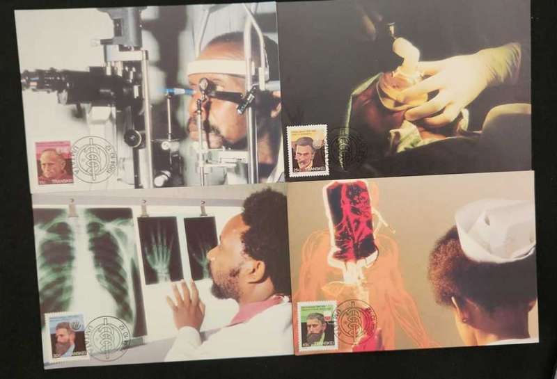 Maxi Cards / Post Cards Set Of 4  Transkei Heroes of Medicine 1984