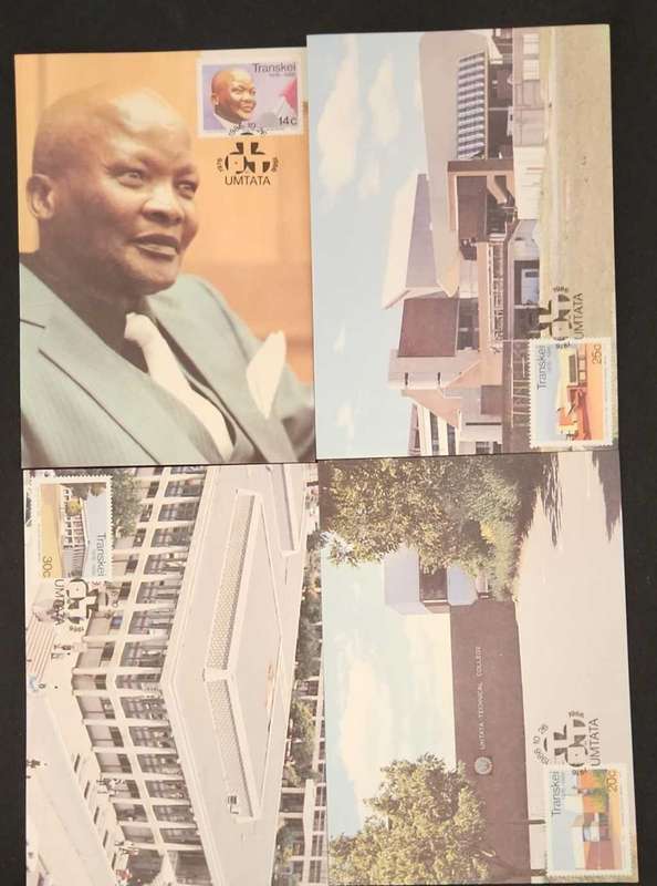 Maxi Cards / Post Cards Set Of 4 Transkei Umtata Tenth Anniversary of Independence