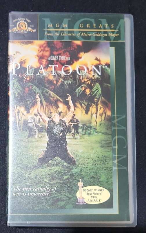 VHS Video Cassette An Oliver Stone Film Platoon