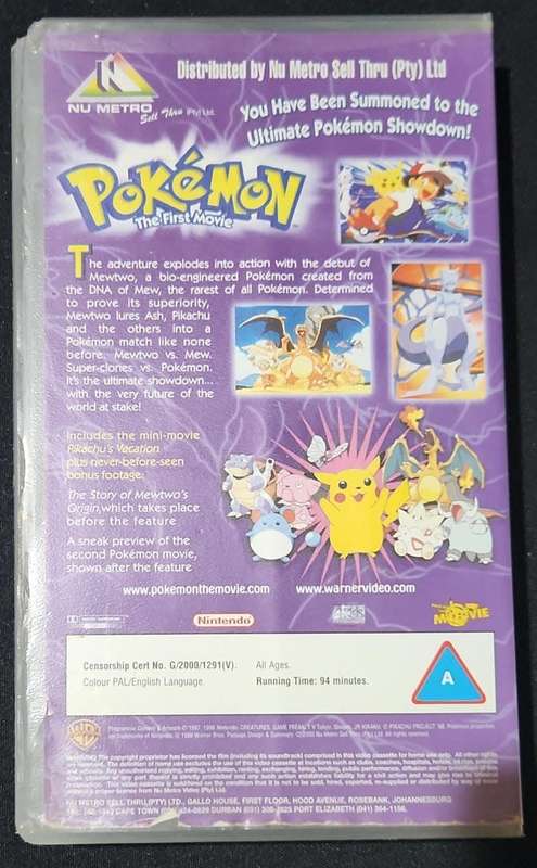 VHS Video Cassette Pokemon The First Movie