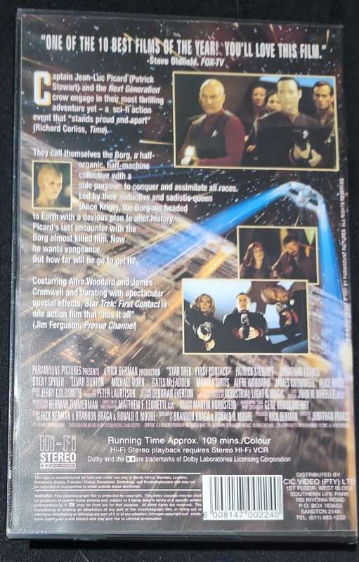 VHS Video Cassette Star Trek First Contact