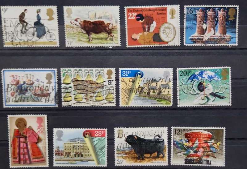 Stamps GB mixed card