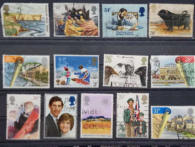 Stamps GB mixed card