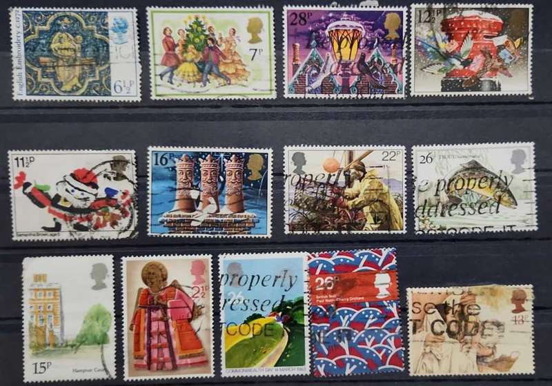 Stamps GB mixed card