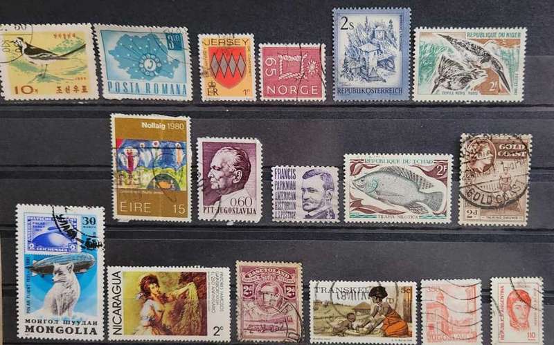 Stamps mixed world card