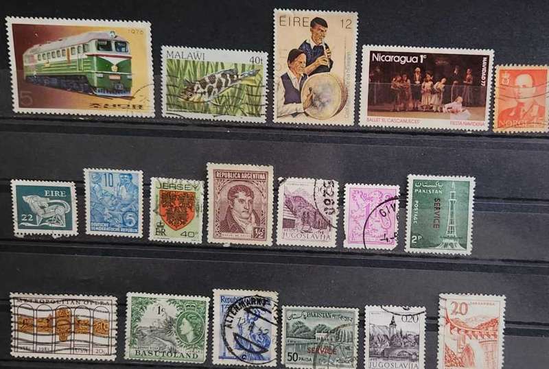 Stamps mixed world card