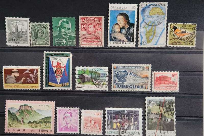 Stamps mixed world card