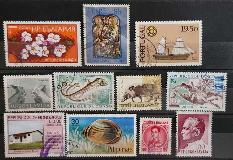 Stamps mixed world card