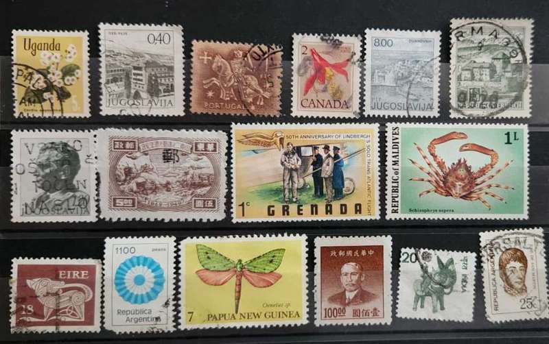 Stamps mixed world card