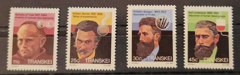 Stamps Transkei 1984 Famous People of Medicine