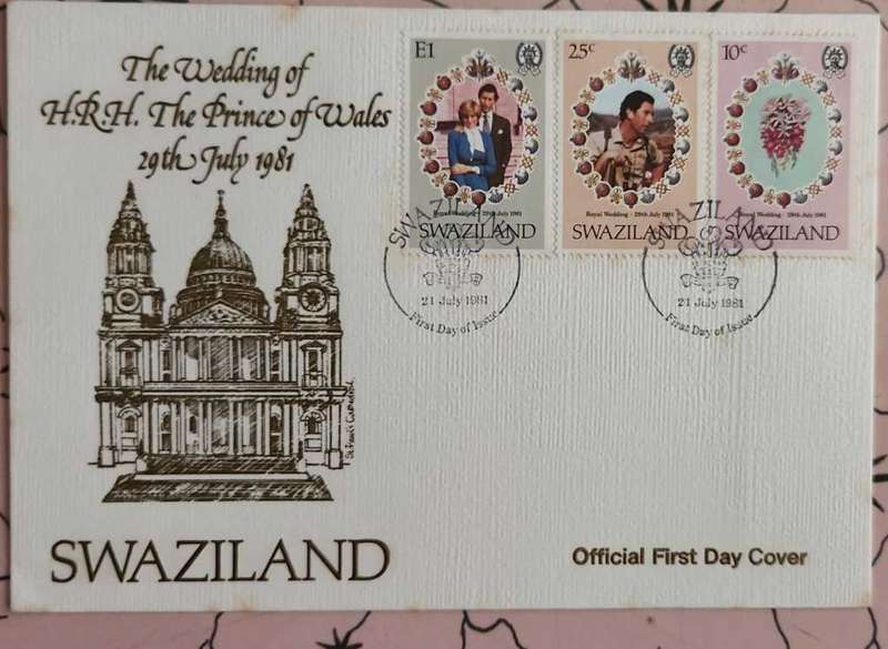 Postal History Swaziland 1981 Royal Wedding of Prince Charles and Lady Diana Spencer