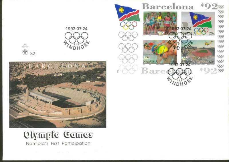 FDC Namibia 1992 Olympic Games - Barcelona, Spain