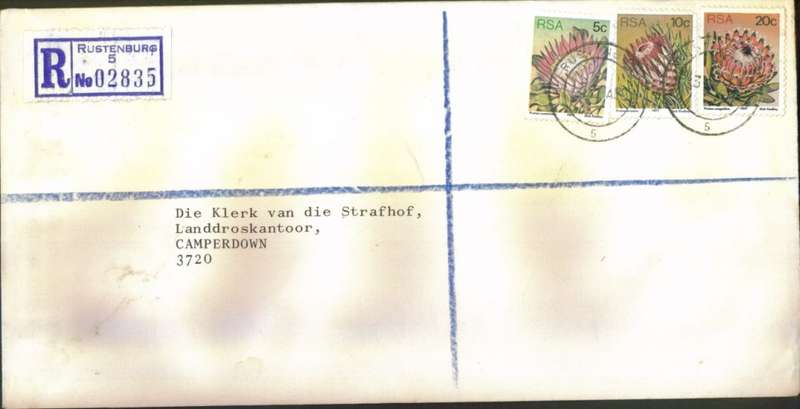 Postal History RSA Rustenburg