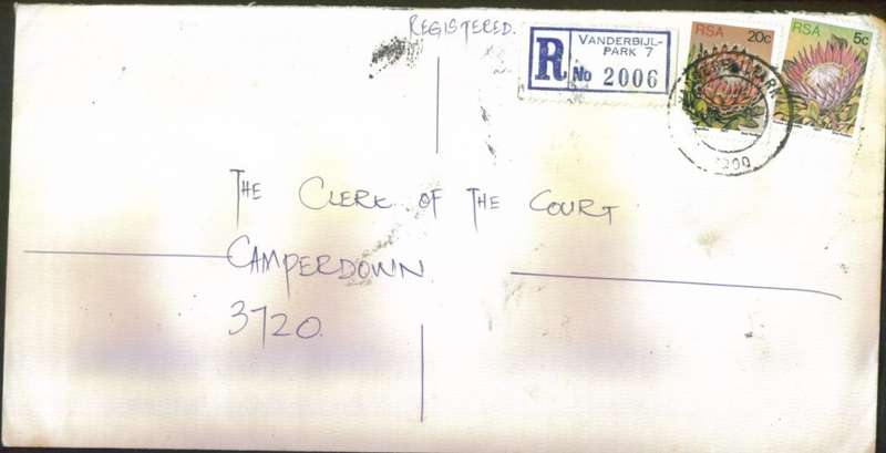 Postal History RSA Vanderbijlpark
