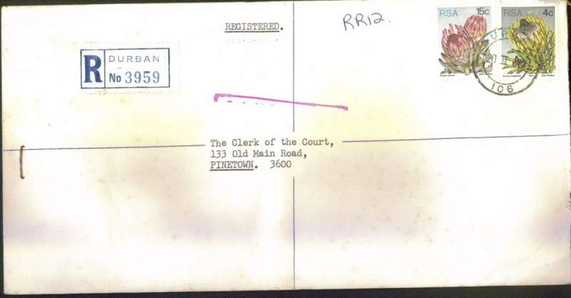 Postal History RSA Durban