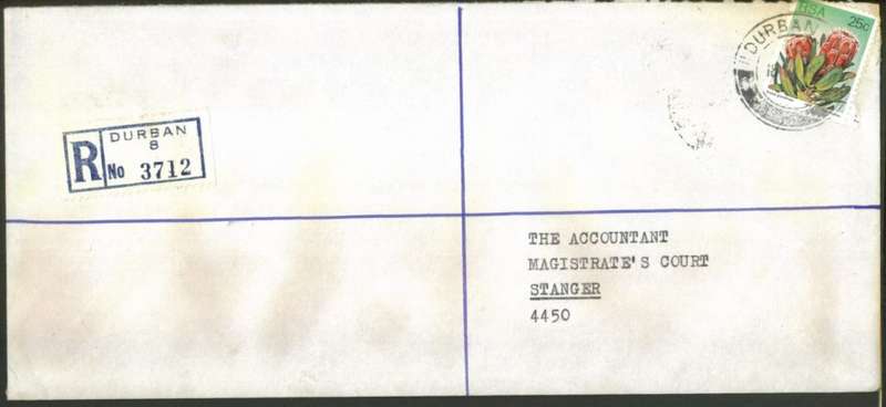 Postal History RSA Durban