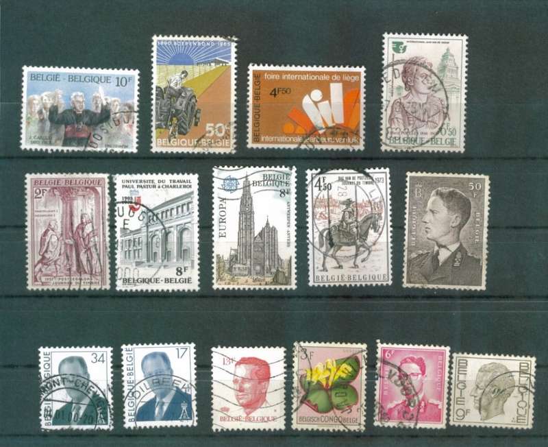 Stamps Belgium mixed card