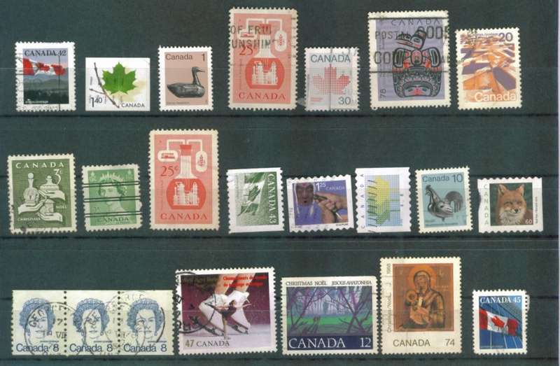 Stamps Canada mixed card