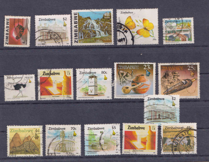 Stamps Zimbabwe Mix Card
