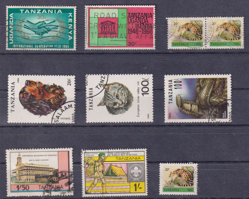 Stamps Tanzania Mix Card