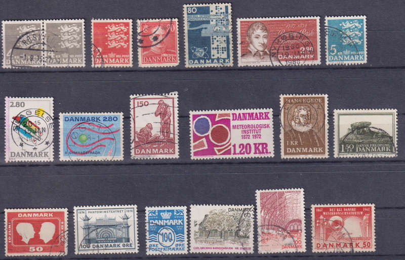 Stamps Denmark Mix Card